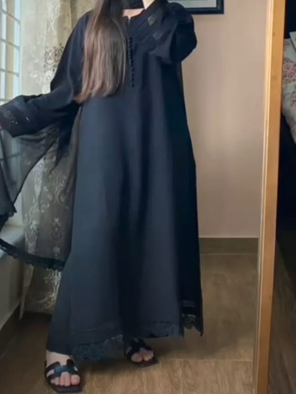 Elegant 3 Piece Stitched Lawn Long Dress – Modest Summer Collection